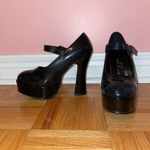Black Platform Mary Jane Heels Basically brand new from Dolls Kill
